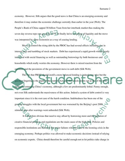 Critical Analysis of Baby Steps toward Tighter Money in China Article