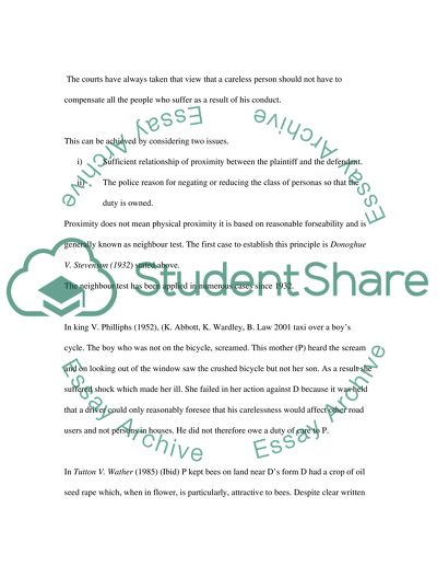 The Principle of Foreseeability and Proximity by Lord Atkin