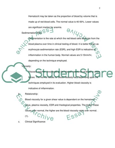 Background on non-invasive blood rheology