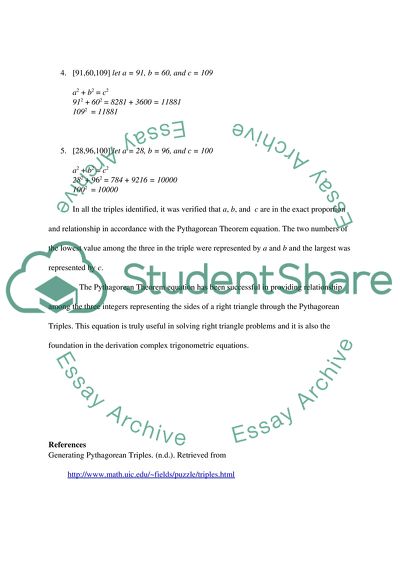 Pythagorean Thagorean equations