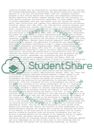 Programs That Can Lead to an Improvement or a Decline in the Productivity of a Public Agency