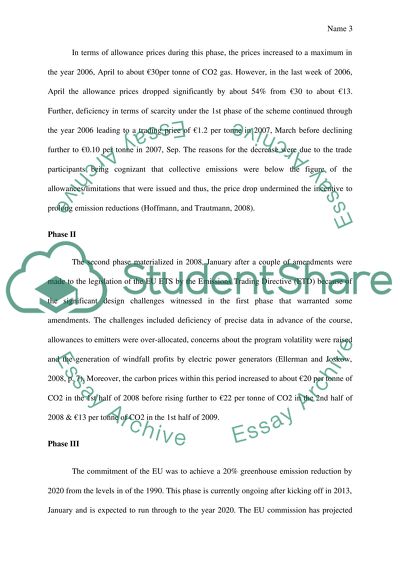 The European Union Emission Trading Scheme