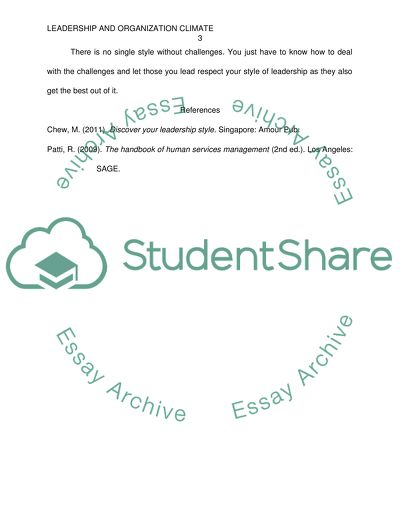 Leadership and Organizational Climate