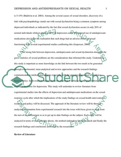 Effects of Depression and Antidepressants on Sexual Health and the Sexual Response Cycle