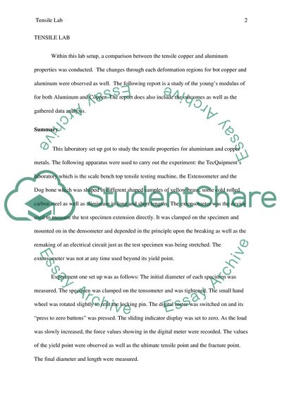 Comparison between the Tensile Copper and Aluminum Properties