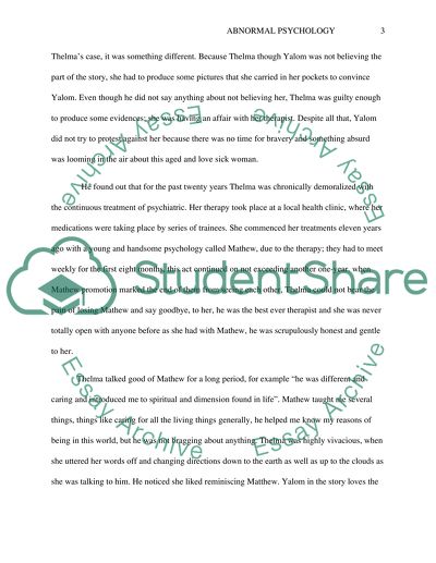 A Case from the Clinical Practice of Irwin Yalom