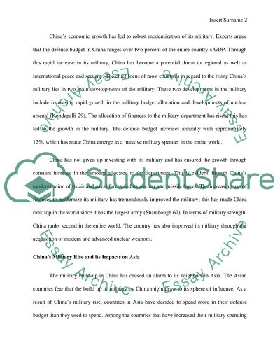 Chinas Military Rise over the Long Term