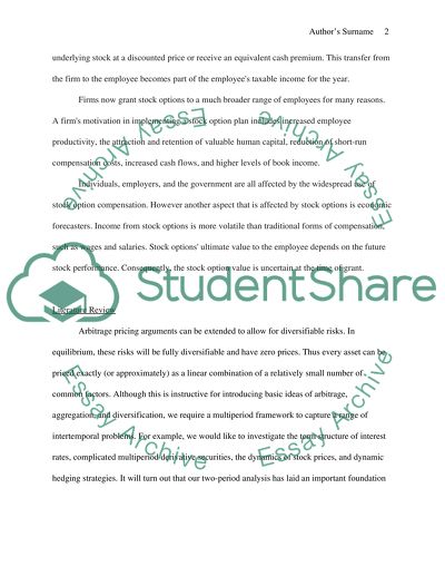 Stock Options Encourage Managers to Maximize Shareholder Value