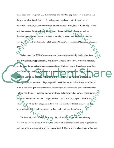 Difference between Male vs Female in a Certain Occupation