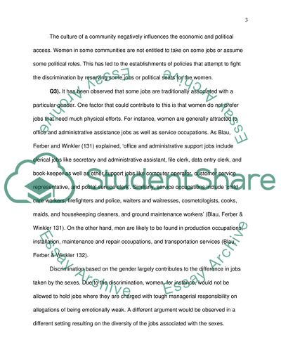 Economics of Race and Gender