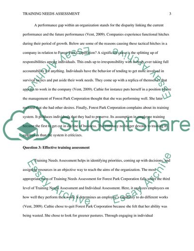 Training Needs Assessment