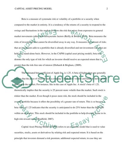 Capital Asset Pricing Modfel slp