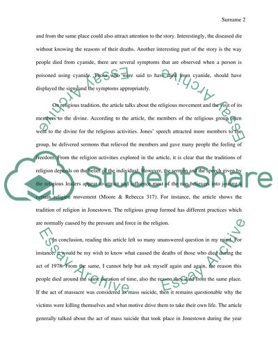Reading response