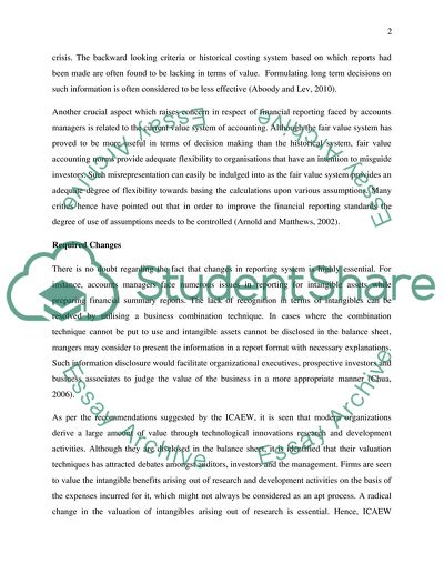 Limitations to Financial Reporting Institute of Chartered Accountants in England and Wales