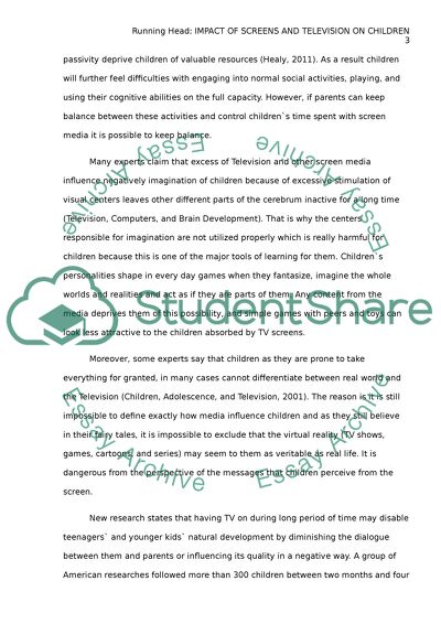 Impact of Screens and Television on Children