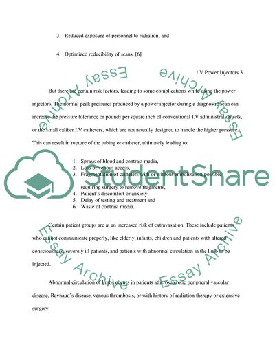 The Technique for the Usage of Power Injectors