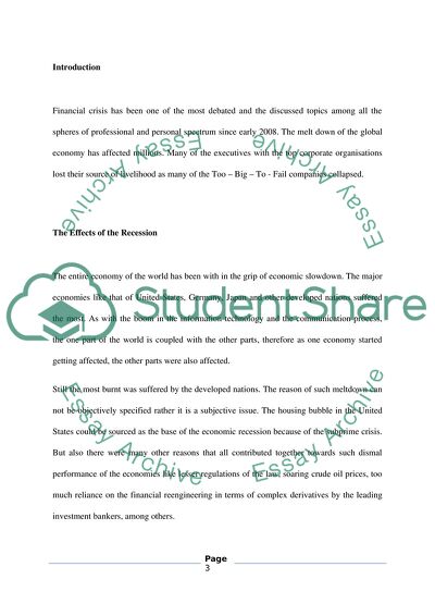 Recession and College Student