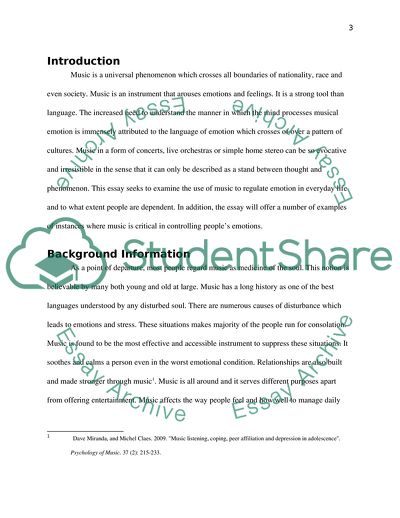 The Use of Music to Regulate Emotions in Everyday Life