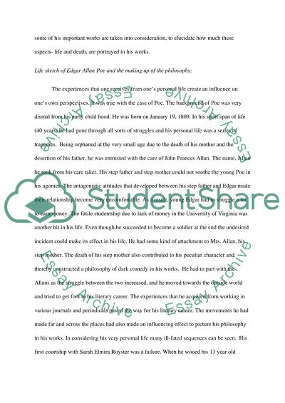 Edgar Allan Poes message on life and death