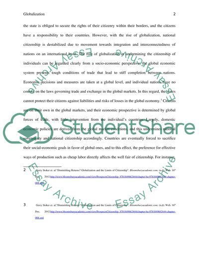 The effect of Globalization