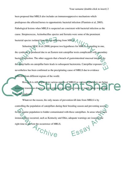 Mare Reproductive Loss Syndrome