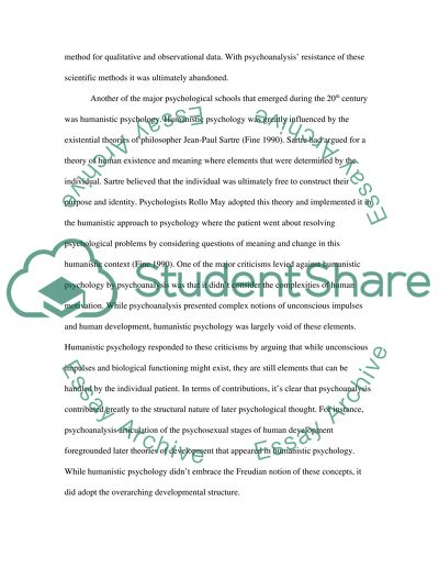Psychoanalytic theory essay