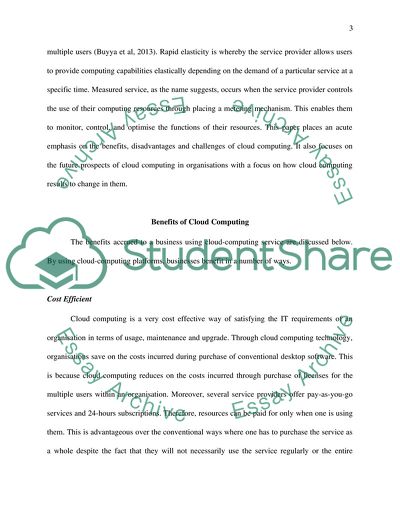 The Application of Cloud Computing in Businesses