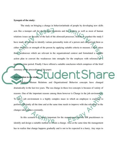 Bringing a Change in Behavior by Developing New Skills