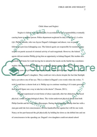 Child Abuse and Neglect: A Stolen Life by Jaycee Dugard