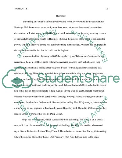 Informing of the Recent Development in the Battlefield at Hastings