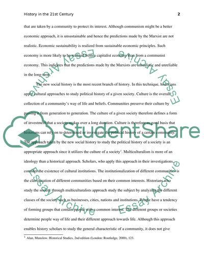 History in the 21st Century