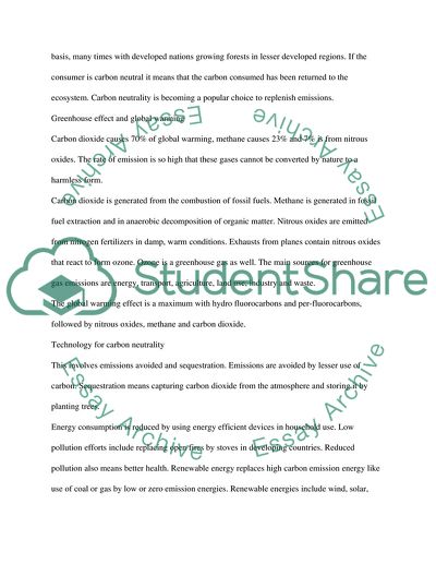 Carbon Neutrality: Responsible for the Environment
