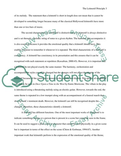 The Leitmotif Principle