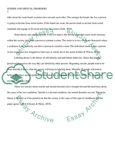 Suicide or mutilation