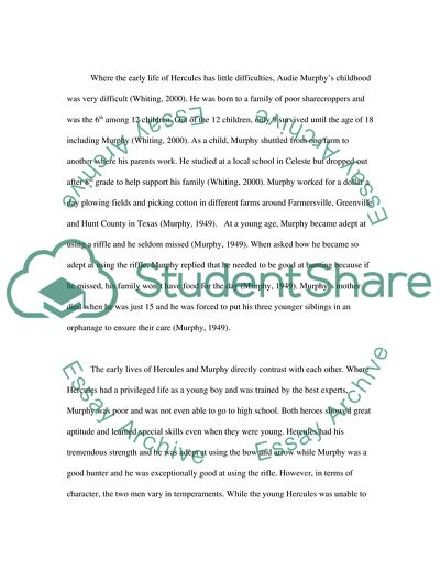 Comparing the Lives of Hercules and Audie Murphy