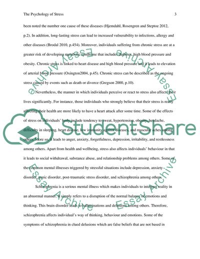 The Psychology of Stress