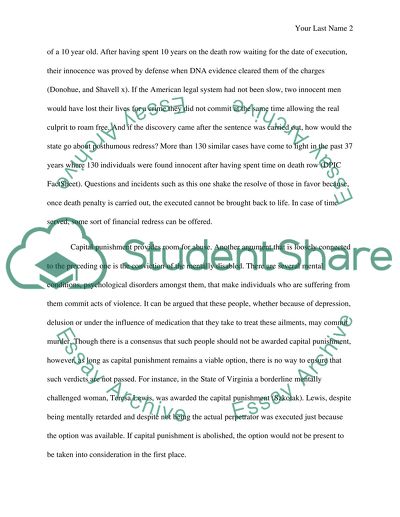 Capital Punishment or the Death Penalty