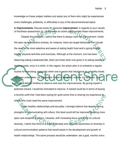 Health and Safety reflection