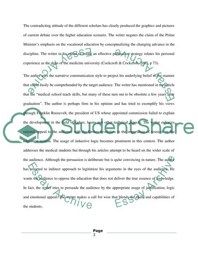 Communication: Rhetoric and Reasoning