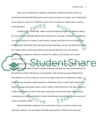 Transformational vs Transactional Styles of Leadership