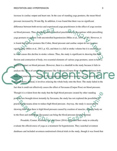 Yoga, Meditation and Antihypertensive Medication