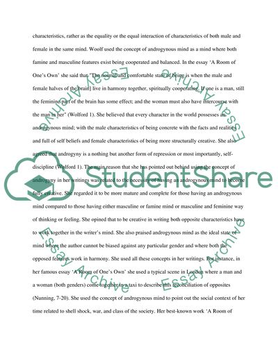 Androgyny: Virginia Woolfs Androgynous Mind