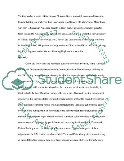 American Culture and Diversity