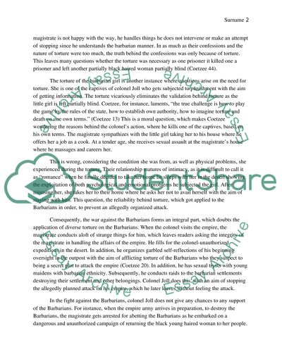 Waiting for the Barbarians