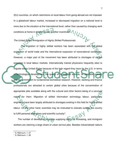 Migration: Desired and Permitted Movements of Persons - Reasons and Consequences