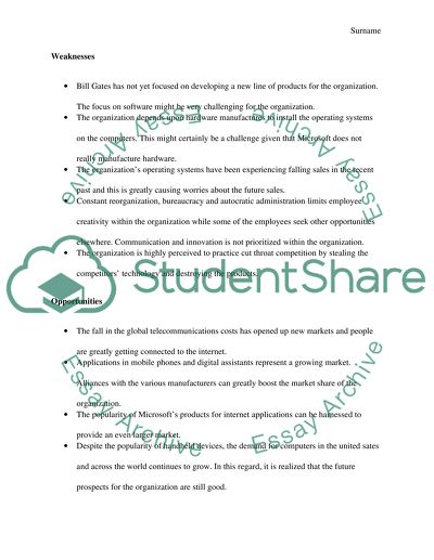current strengths and weaknesses of the microsoft company examples of employee strengths and weaknesses