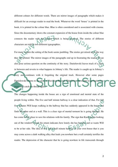 Comparative Analysis of Mark Danielewski, Charles Dickens and Kafka