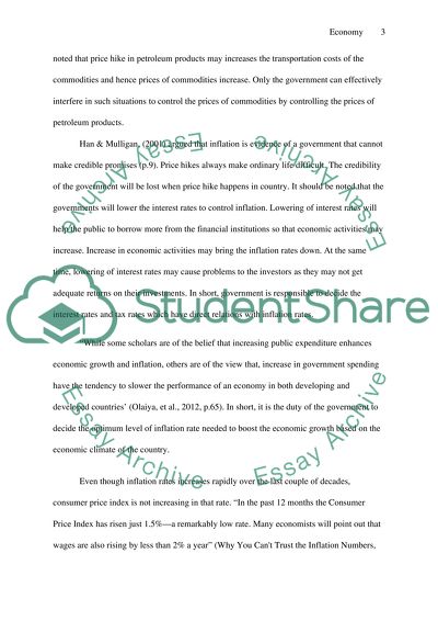 Governments Role In Managing An Inflationary Economy