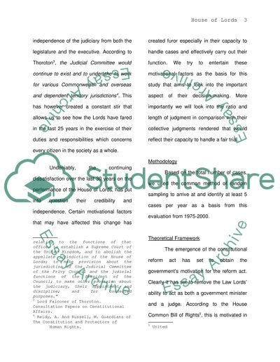 Decision-Making in the House of Lords
