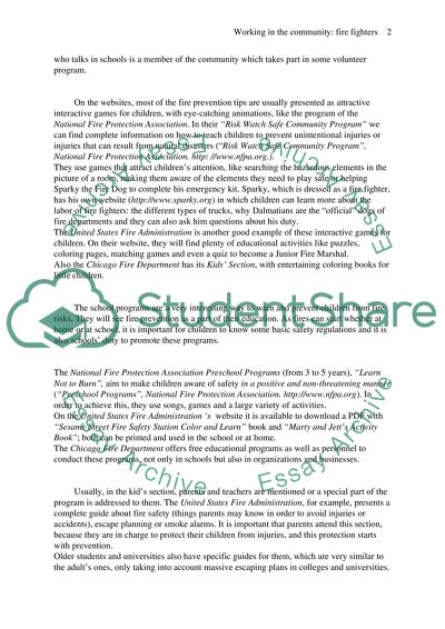 Working in the Community Firefighters